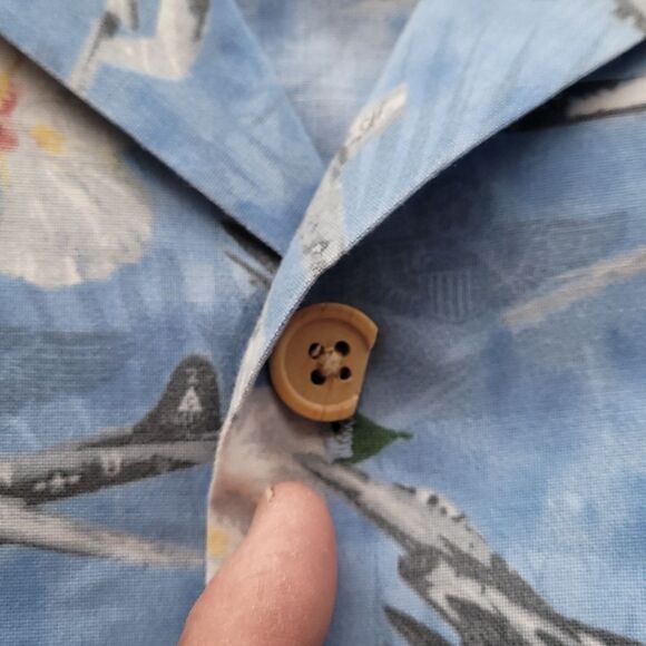 KAMP SHIRT Hawaiian Button Down, XL, Planes, Logos - Picture 11 of 12